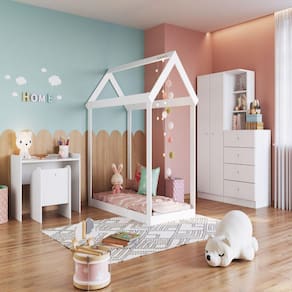 Quarto Infantil Completo Montessoriano Meu Fofinho Branco