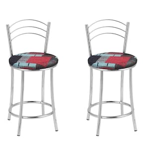 KIT 2 Banquetas Cromadas Bc26-c - E522 Cromado/Estampado
