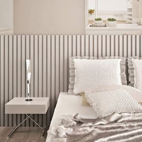 Painel Ripado em Barra 12,2x1,2x285cm Poliestireno Casa Grassi - caixa com 2,85 m -  Cinza