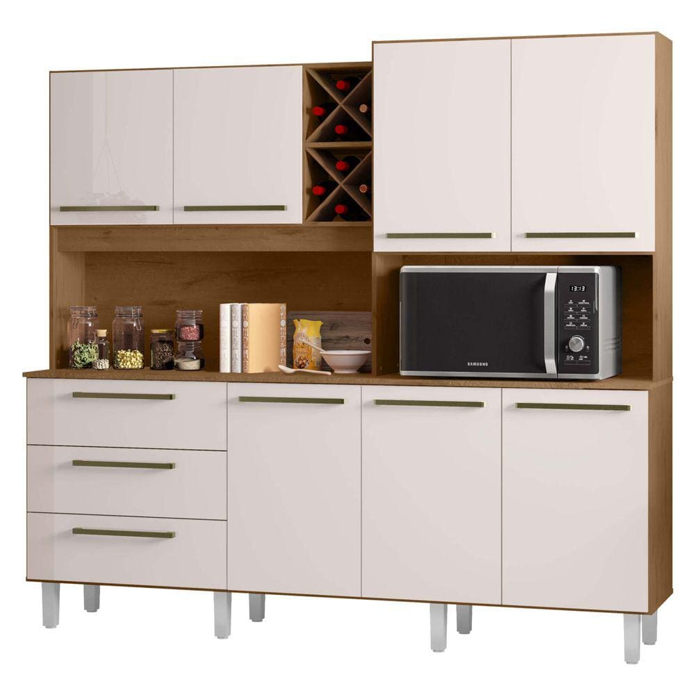 Armário De Cozinha 7 Portas 3 Gavetas