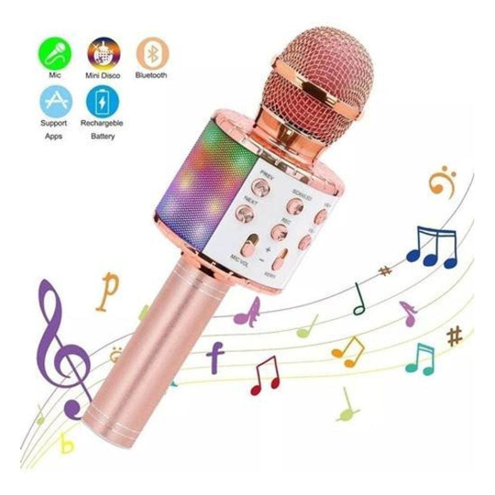 Microfone Sem Fio Ws-858L Com Alto-Falante