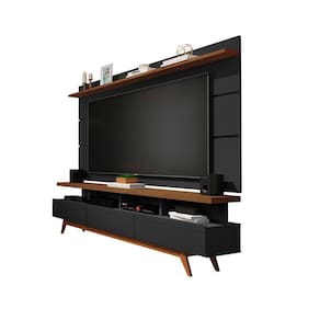 Rack C/ Painel Vivare 1.8 Wood Black/Freijo-Germai Móveis