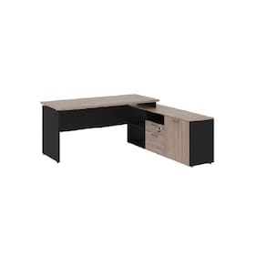 Mesa Diretor em L 1,70 x 1,60 Web30 c/ Armário Calvi/Preto