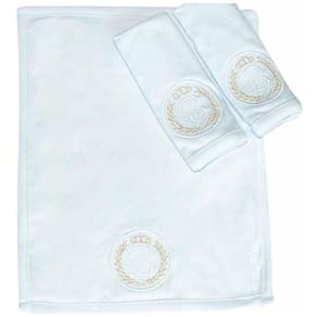Kit Com 3 Fraldinhas De Boca Em Malha Clássico Cor Branca