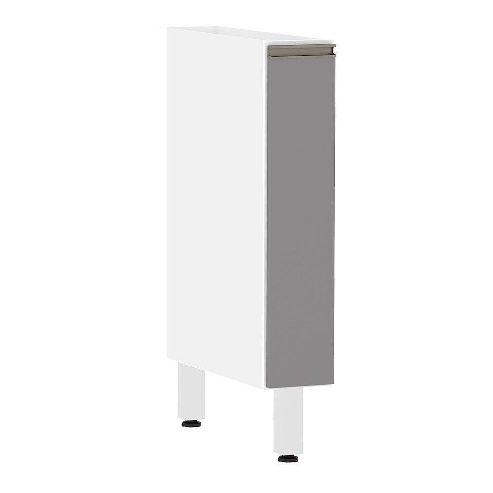 Balcão De Cozinha S/ Tampo 15cm 1 Porta Pérola Branco Polar