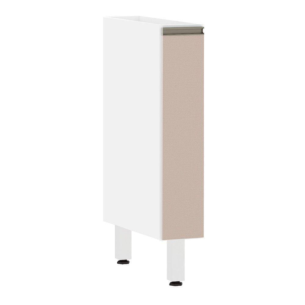 Balcão De Cozinha S/ Tampo 15cm 1 Porta Pérola Branco Polar