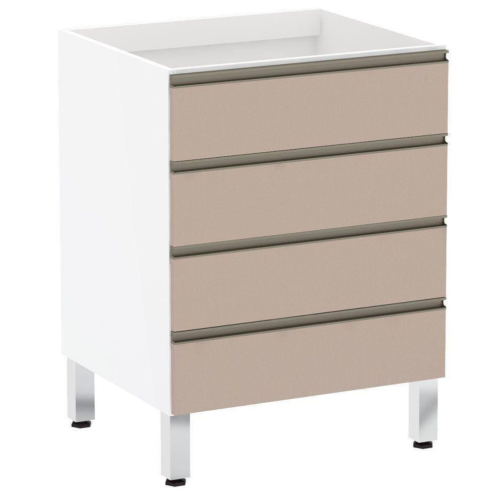 Balcão Sem Tampo 60cm Branco Com Connect