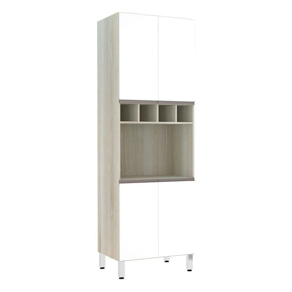 Paneleiro C/ Nicho De Microondas 70Cm E 1 Nicho Luci Legno C