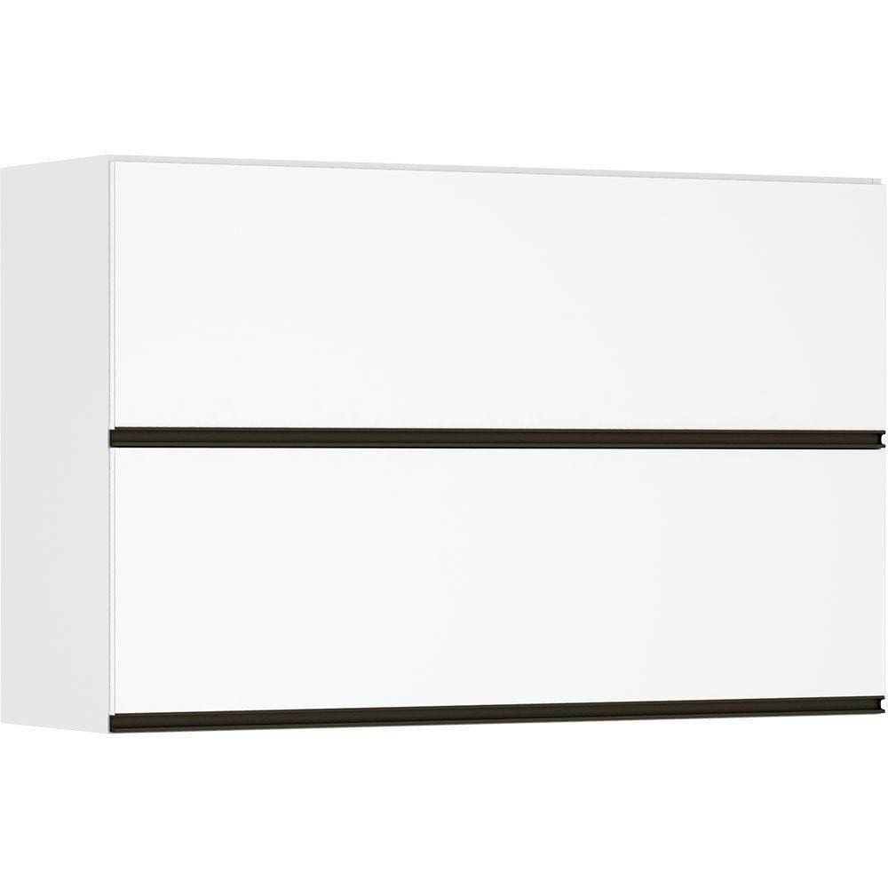 Armário Perola Basculante Duplo 120cm 2 Portas Branco Polar
