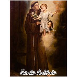 Quadro Santo Antônio MDF s/ Moldura (p/ Pendurar) - 30x40 cm
