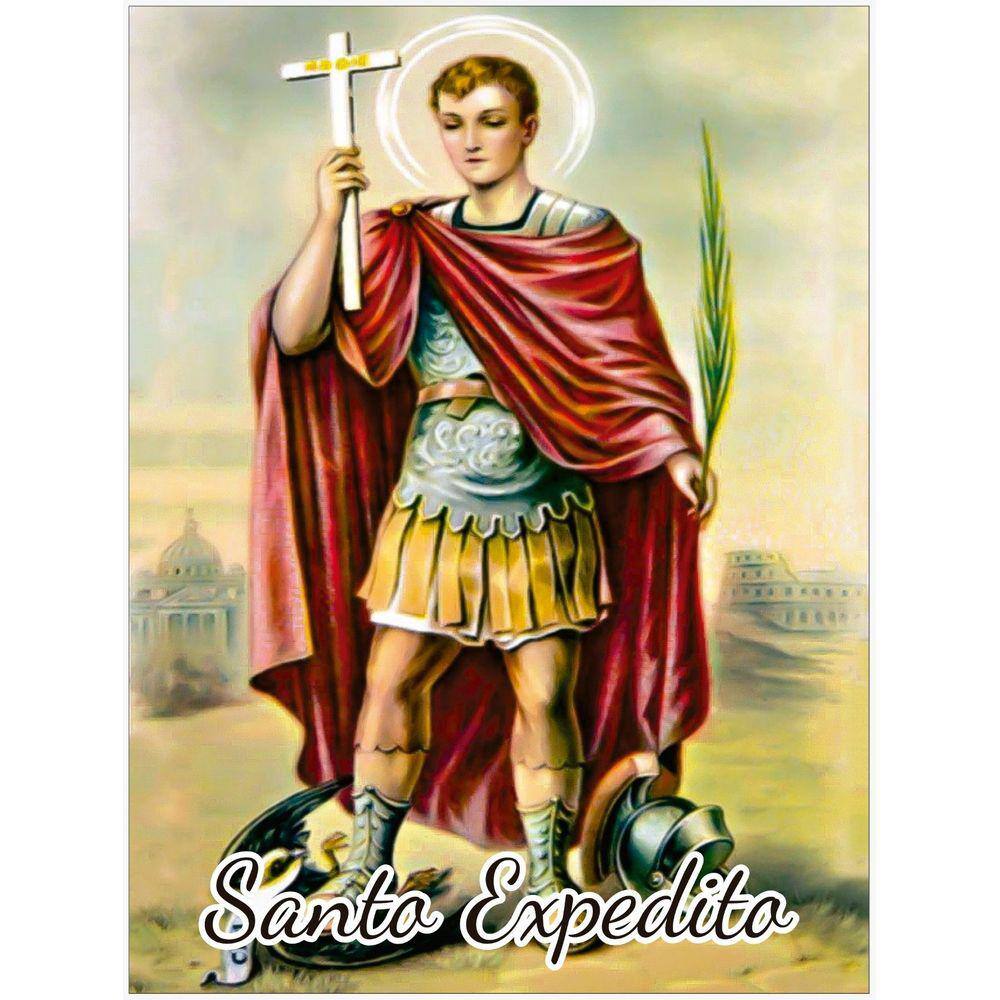 Quadro Santo Expedito MDF s/ Moldura (p/ Pendurar) - 30x40 cm