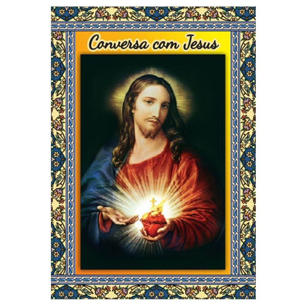 Oração Conversa com Jesus - Santinhos 7x10 cm 5000