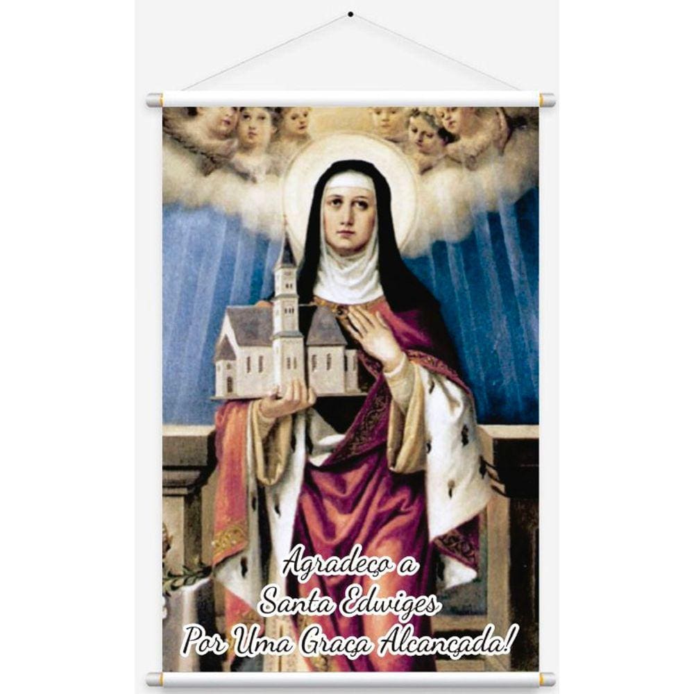 Banner Santa Edwiges Graça Alcançada - 40x60 cm