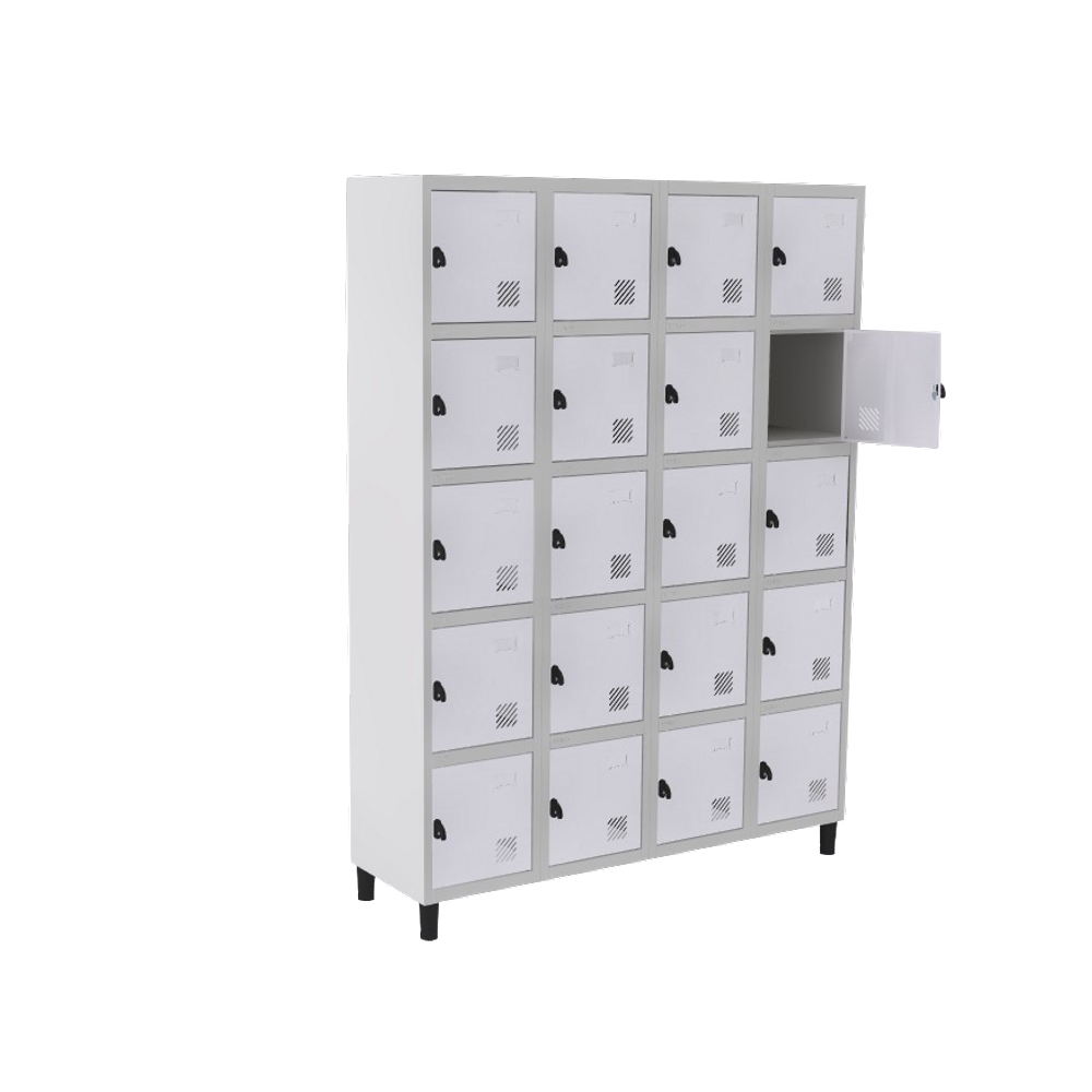 Roupeiro De Aço Guarda-Volume Locker 20 Portas Montável Branco