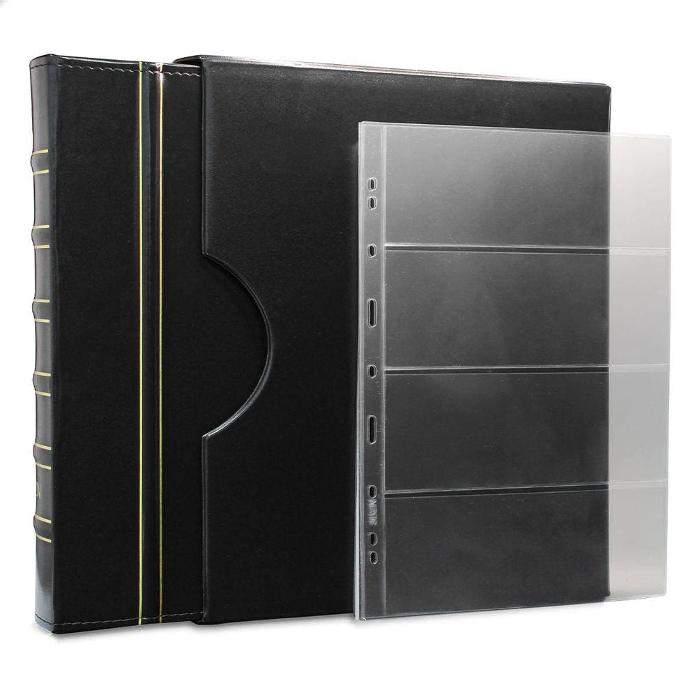 Álbum de Luxo Preto 50 Folhas para 200 Cédulas 3BZN G