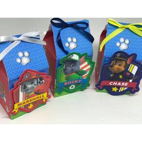 50 Caixa Milk Patrulha Canina Com Aplique 3d