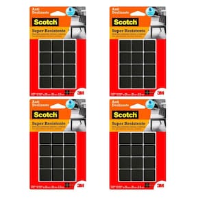 Protetor Anti Risco Quadrado M Preto 4 unidades HB004262836 3M