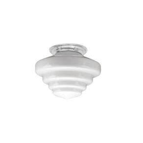 Globo Escada Plafon Vintage Classico Vidro Leitoso 17X24