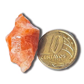 Cristal Quartzo Tangerina Bruto Natural Pequeno Classe A
