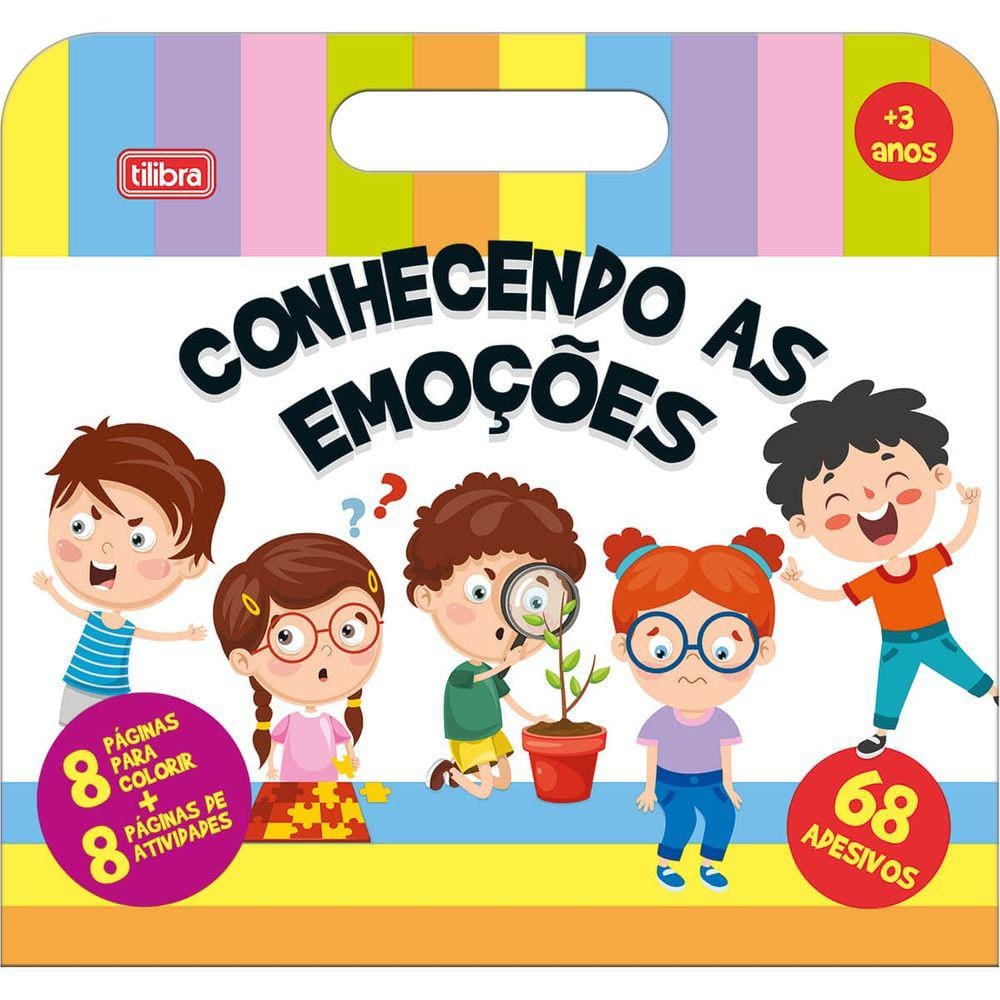 Livro Cartilha de Atividades Infantil Maleta Emoções Diversão Aprendizagem Tilibra