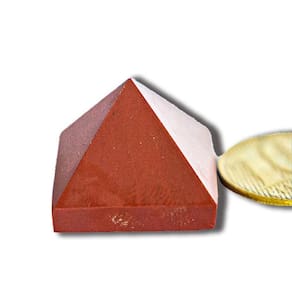 Mini Pirâmide Pedra Jaspe Vermelho Baseada Na Quéops 15 mm