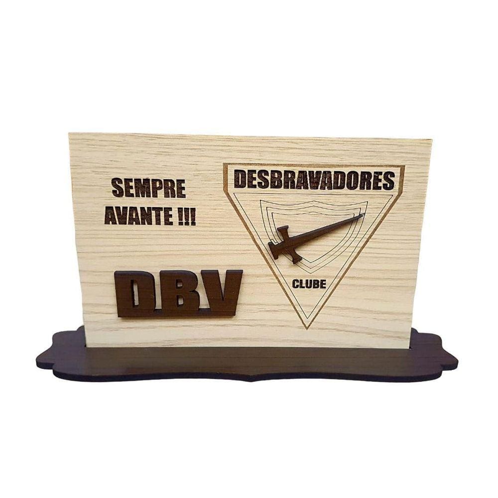Placa Decorativa Desbravador Para Mesa