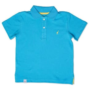 Camiseta Polo Infantil Azul Turquesa Toffee - Nº01
