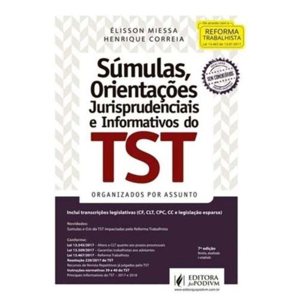 Sumulas, Orientacoes Jurisprudenciais E Informativ