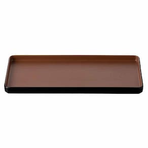 Prato Retangular Dual Color Terra Cota 29 cm Melamina Gourmet Mix