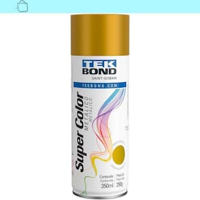 Tinta Super Color Metálico Tekbond 250g 350ml Ouro