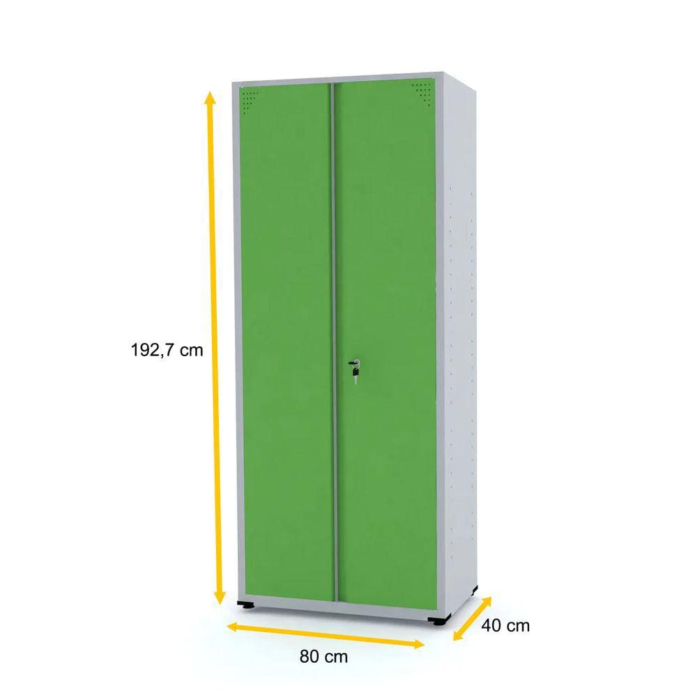 アリンコ Armário De Aço 190X80x40 Pandin Ap409sl - Cinza/Verde | Ponto