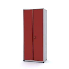 Armário De Aço 190X80x40 Pandin Ap409sl - Cinza/Vermelho