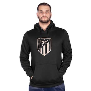 Moletom Atlético Madrid Fleece Canguru Preto
