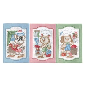 Kit Pano de Prato Atoalhado Estampado com 3 unidades - Dohler