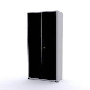 Armário De Aço 2 Portas 162X75x40 Pandin Ap408sl - Cinza/Preto