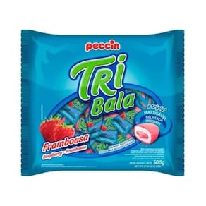 Bala Recheada Tribala Framboesa Pacote 500g