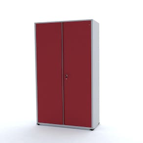 Armário De Aço 2 Portas 200X118x40 Pandin Ap403sl - Cinza/Vermelho