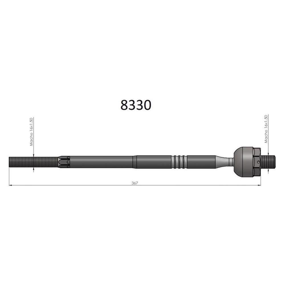 Barra Axial Santa Fe 2006 A 2012 Bortec Ba 8330