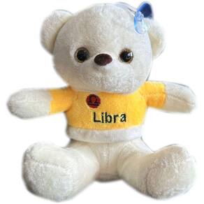 Urso Ursinho Pelucia Pequeno Bege Roupinha Signo Libra