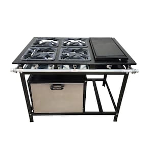 Fogão 4 Bocas Cefaz com Forno e Chapa Linha Gold Alta Pressão CFZG-128C
