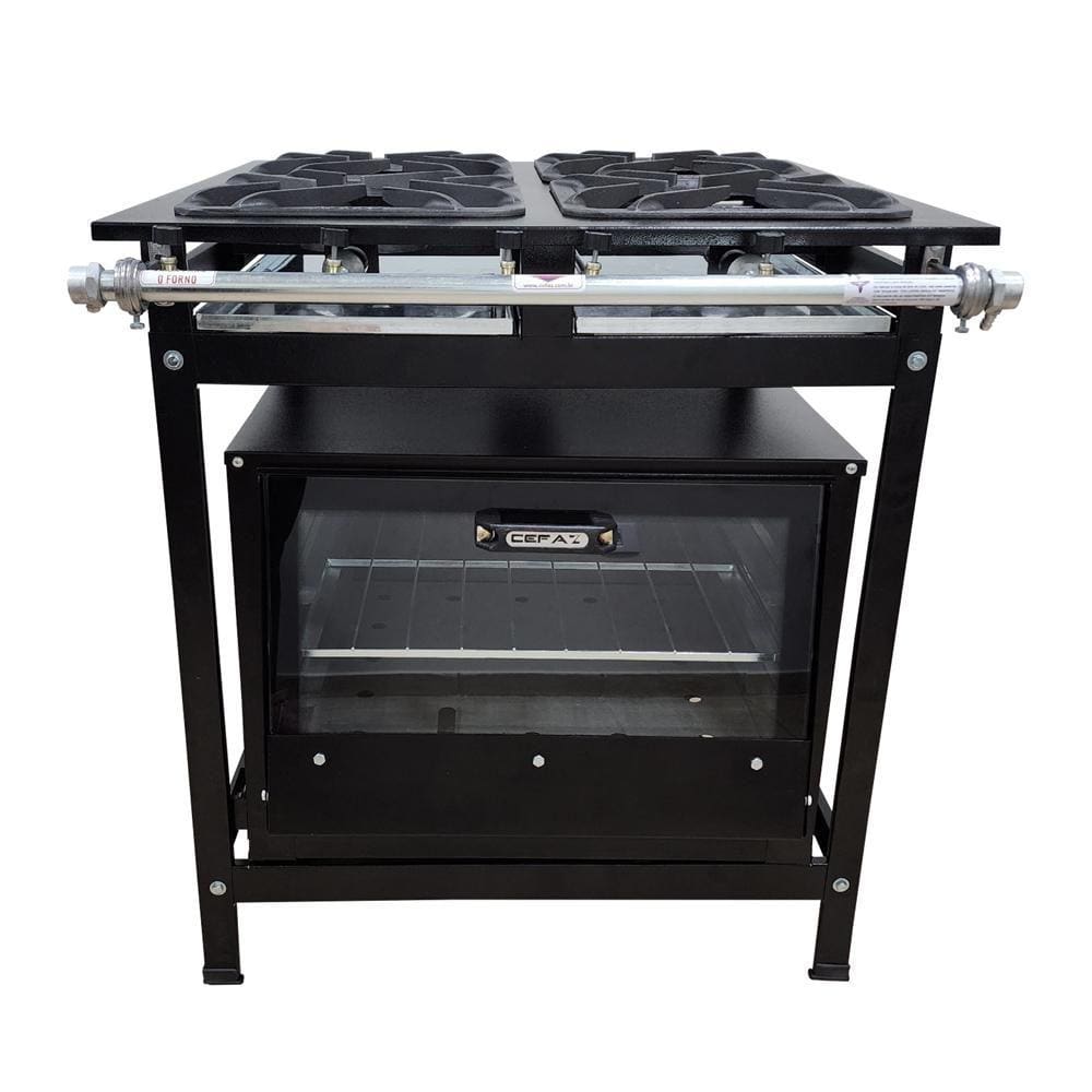Fogão 4 Bocas Simples Cefaz com Forno Linha Gold Alta Pressão CFZG-128