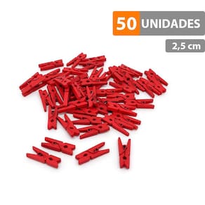 Mini Pregador Prendedor Madeira Fotos Convites - 50 Unidades