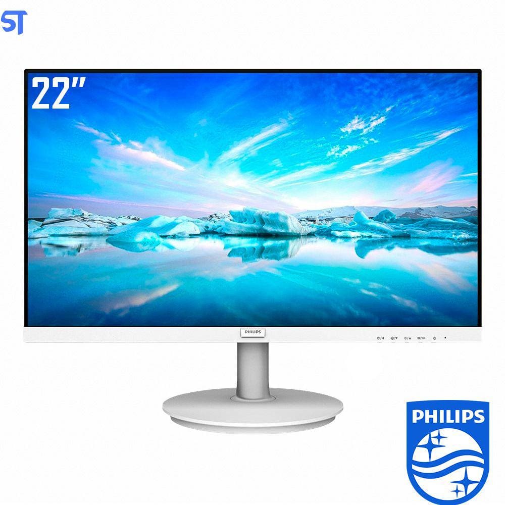 Monitor Branco 22" 75Hz Adaptive Sync VA 221V8LW - Philips