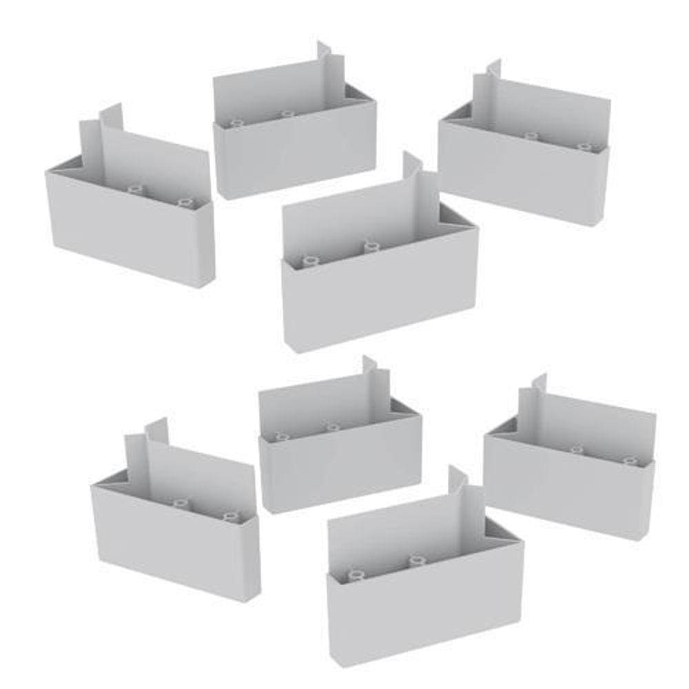 Kit Pé Plástico 4Dir-4Esq (8 Und) Branco Pé U 50 x 40 x 100 - Henn