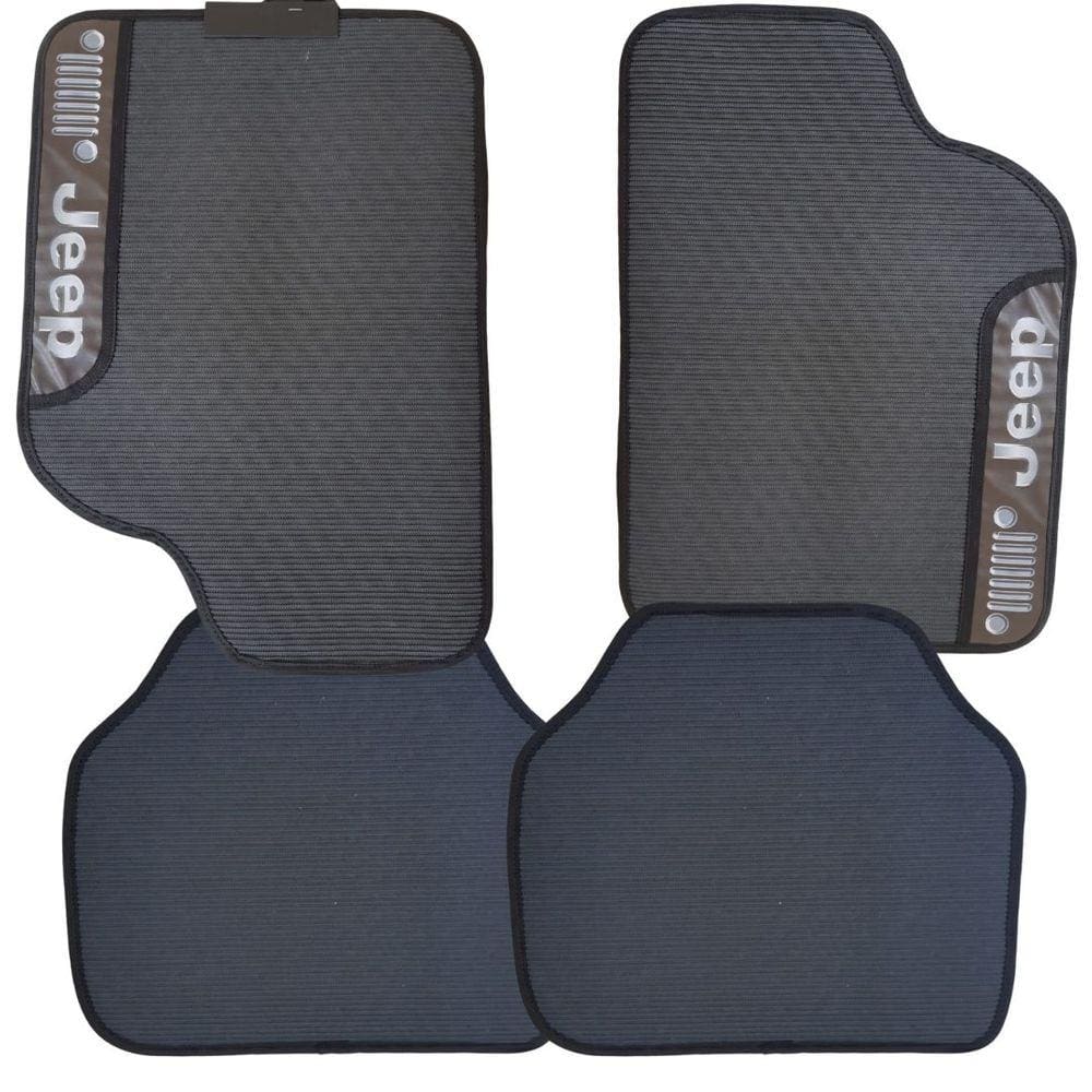 Jogo de Tapete Automotivo Pvc Universal Com Logo Jeep