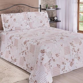 Kit Cobre Leito Casal Super King Bella Piquet 03 Peças