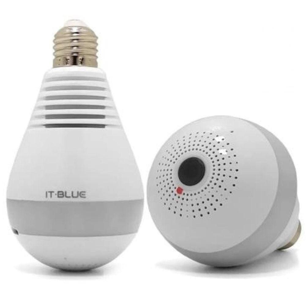 Câmera de Segurança Lâmpada Led Bocal E27 WiFi Full HD 2MP