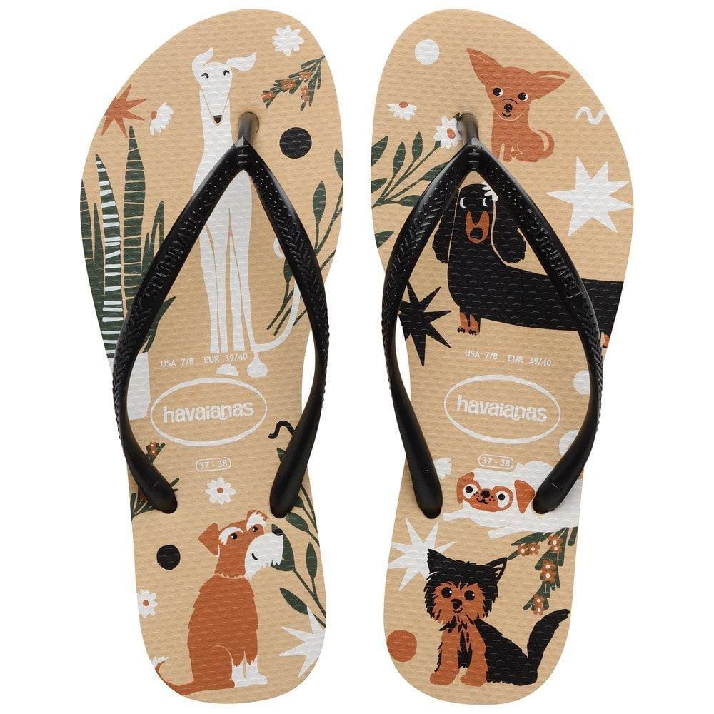 Havaianas Slim Pets Dourado/Preto