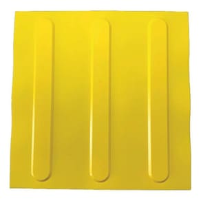 Kit 10 Pçs Piso Tátil Pvc 25X25 Direcional Amarelo