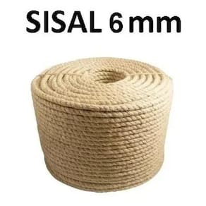 Corda Sisal Natural 6Mm Artesanato Uso Geral 35 Metros